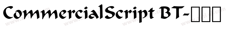 CommercialScript BT字体转换